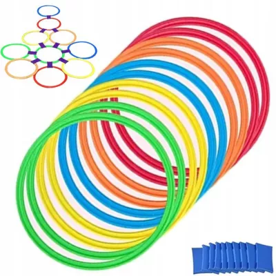 Gra w klasy – zestaw z obręczami dla dzieci skakanie w domu i ogrodzie