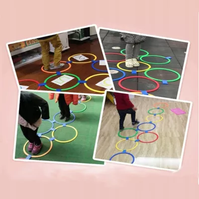 Gra w klasy – zestaw z obręczami dla dzieci skakanie w domu i ogrodzie