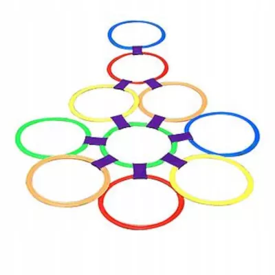 Gra w klasy – zestaw z obręczami dla dzieci skakanie w domu i ogrodzie