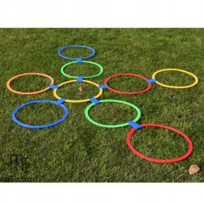 Gra w klasy – zestaw z obręczami dla dzieci skakanie w domu i ogrodzie