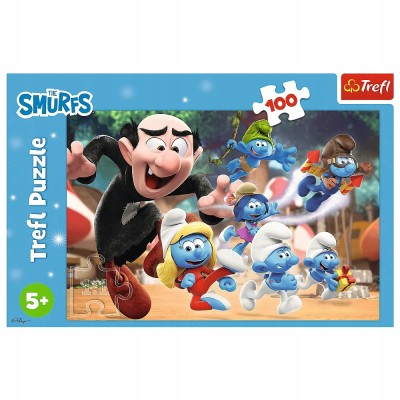 Puzzle Smerfy 100 el. Nauki Papy Smerfa Trefl 16481 Puzzle Smerfy 100 el. Nauki Papy Smerfa Trefl 16481