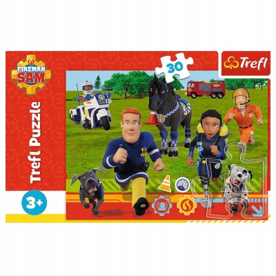 Puzzle Strażak Sam 30 elementów – nauka przez zabawę | Trefl 18297 Puzzle Strażak Sam 30 elementów – nauka przez zabawę | Trefl 18297
