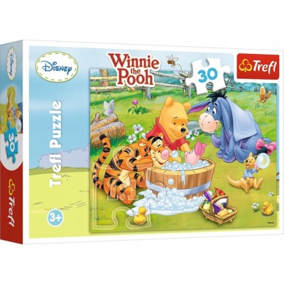 Puzzle Kubuś Puchatek 30 elementów | Nauka i zabawa z bohaterami bajki | Trefl 18273