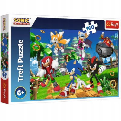 Puzzle Sonic i przyjaciele 160 elementów | Układanka edukacyjna Trefl 15421