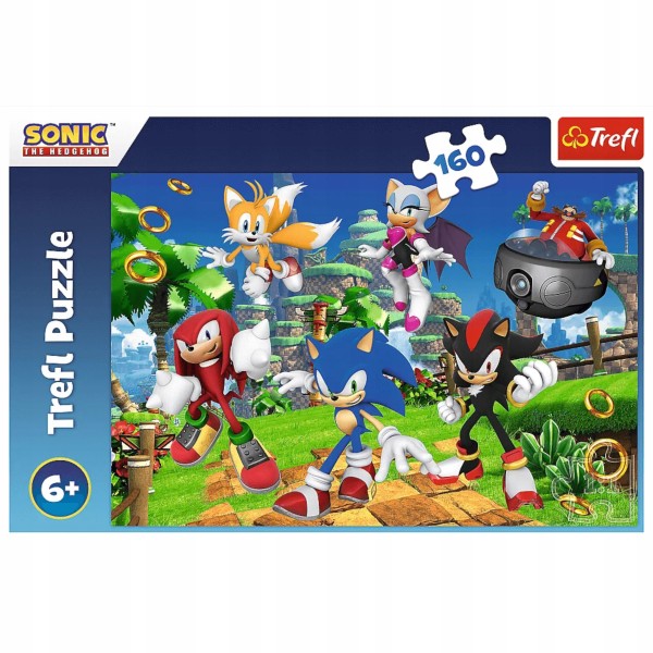 Puzzle kartonowe Sonic i przyjaciele – 160 elementów, zabawa i nauka przez układanie Trefl 15421