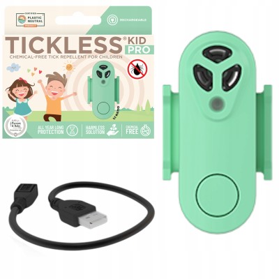 Tickless Kid PRO – bezpieczna ochrona przed kleszczami dla dzieci i dorosłych, ładowanie USB