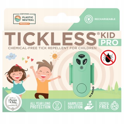 Tickless Kid PRO – bezpieczna ochrona przed kleszczami dla dzieci i dorosłych, ładowanie USB