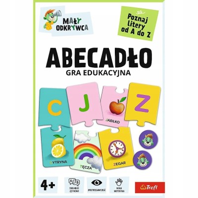 Edukacyjna gra Abecadło Mały Odkrywca – nauka liter i rozwój umiejętności przedszkolaków | Trefl 24648