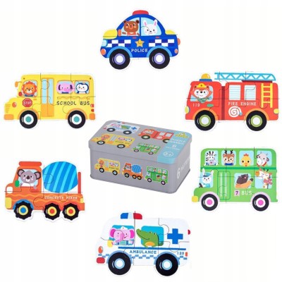 Moje pierwsze puzzle pojazdy służbowe – 30 elementów, 6 układanek | Edukacyjne puzzle dla dzieci Moje pierwsze puzzle pojazdy służbowe – 30 elementów, 6 układanek | Edukacyjne puzzle dla dzieci