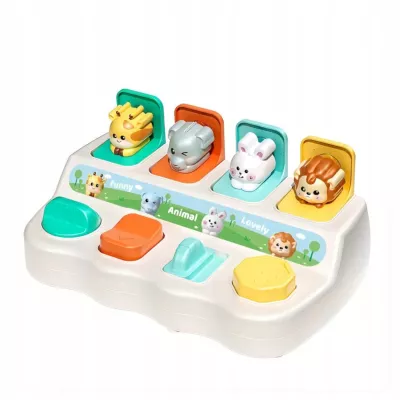 Interaktywna Zabawka Dla Niemowląt – Wyskakujące Zwierzątka Montessori