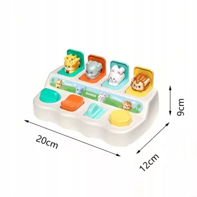 Interaktywna Zabawka Dla Niemowląt – Wyskakujące Zwierzątka Montessori