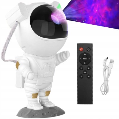 Projektor Galaxy Astronauta – Kosmiczna Lampa LED z Mgławicą i Gwiazdami, Sterowanie Pilotem