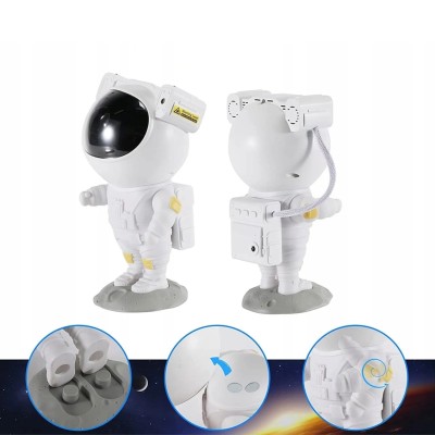 Projektor Galaxy Astronauta – Kosmiczna Lampa LED z Mgławicą i Gwiazdami, Sterowanie Pilotem