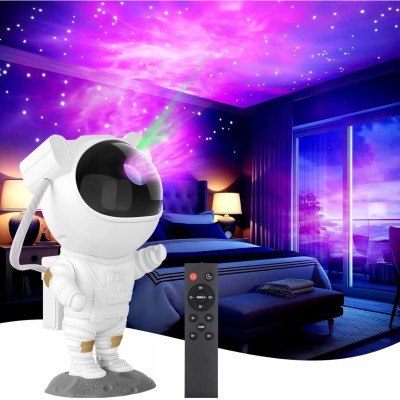 Projektor Galaxy Astronauta – Kosmiczna Lampa LED z Mgławicą i Gwiazdami, Sterowanie Pilotem