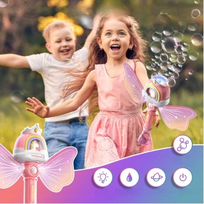 Magiczna różdżka do baniek – świecąca zabawka z efektem baniek dla dzieci