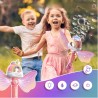 Magiczna różdżka do baniek mydlanych dla dzieci – ze światłami i efektem baniek | Zestaw z płynem