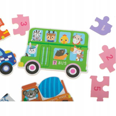 Moje pierwsze puzzle pojazdy służbowe – 30 elementów, 6 układanek | Edukacyjne puzzle dla dzieci Moje pierwsze puzzle pojazdy służbowe – 30 elementów, 6 układanek | Edukacyjne puzzle dla dzieci