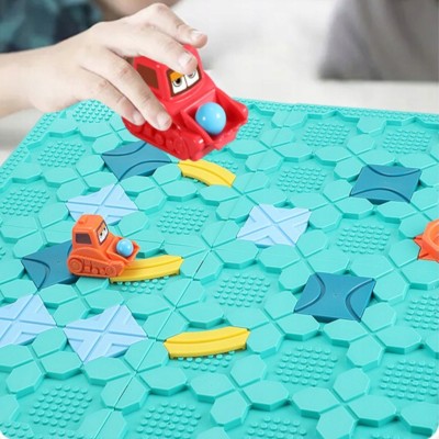 Gra logiczna z autkiem typu pull-back – 118 wyzwań dla dzieci | Zabawka edukacyjna