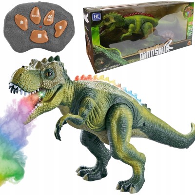 Zdalnie Sterowany Dinozaur Tyranozaur z Efektem Dymu i Muzyką – Interaktywna Zabawka dla Dzieci
