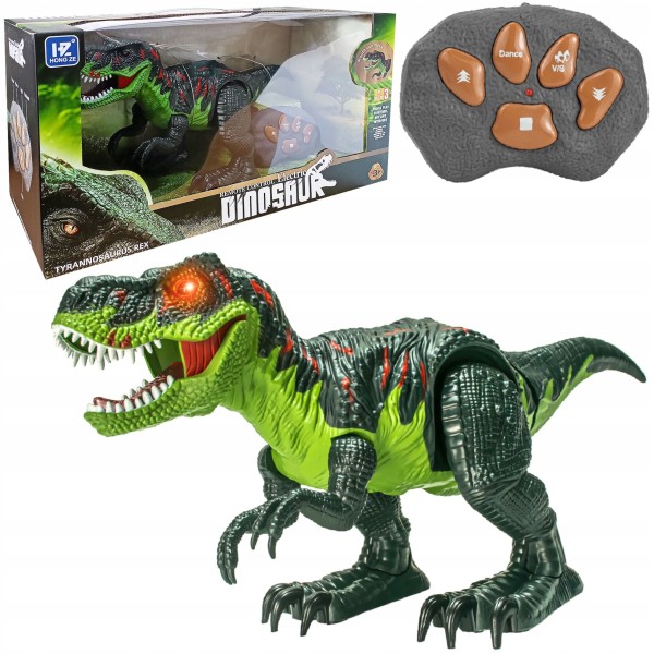 Zdalnie sterowany dinozaur Tyranozaur z efektami dźwiękowymi i świetlnymi – interaktywna zabawka edukacyjna