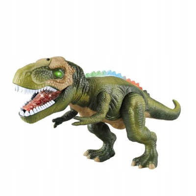 Zdalnie sterowany dinozaur Tyranozaur z pilotem i efektami – zabawka interaktywna dla dzieci 3+