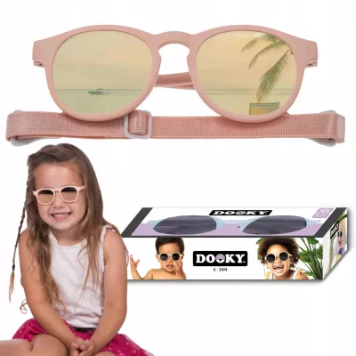 Dooky Hawaii Pink – okulary przeciwsłoneczne dla dzieci 6–36M, niezniszczalne, polaryzacja, UV400, z paskiem Dooky Hawaii Pink – okulary przeciwsłoneczne dla dzieci 6–36M, niezniszczalne, polaryzacja, UV400, z paskiem