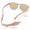 Okulary dziecięce Dooky Hawaii Pink 6–36M polaryzacyjne, niezniszczalne, z paskiem na plażę i rower