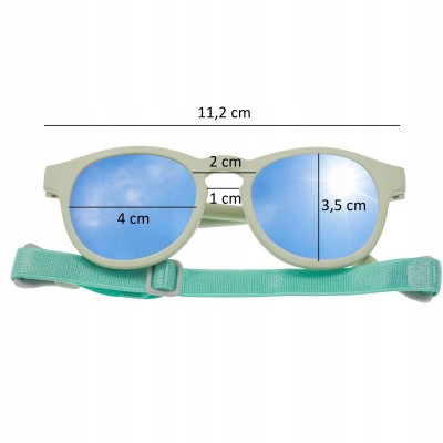 Okulary przeciwsłoneczne Dooky Hawaii Mint 6–36 miesięcy – elastyczne, polaryzacyjne, UV400, BPA free