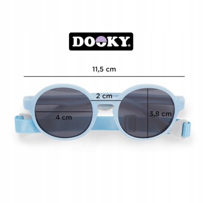 Okulary przeciwsłoneczne Dooky Fiji Blue dla dzieci 6–36 miesięcy UV400 elastyczne i wytrzymałe