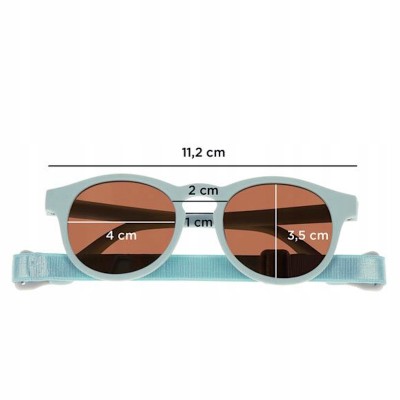 Dooky Aruba Blue – okulary dziecięce 6–36 miesięcy, niezniszczalne, UV400, polaryzacja, na lato i plażę