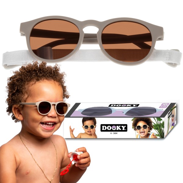 Dooky Aruba Taupe okulary przeciwsłoneczne dla dzieci 6–36M UV400 z polaryzacją