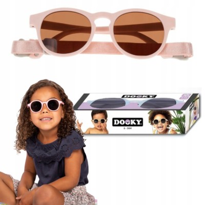 Dooky Aruba Pink – okulary dziecięce 6–36 miesięcy, polaryzacyjne, niezniszczalne, UV400, idealne na lato