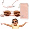 Okulary dziecięce polaryzacyjne Dooky Aruba Pink 6–36M niezniszczalne, UV400, z paskiem na plażę i lato
