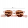Okulary dziecięce polaryzacyjne Dooky Aruba Pink 6–36M niezniszczalne, UV400, z paskiem na plażę i lato