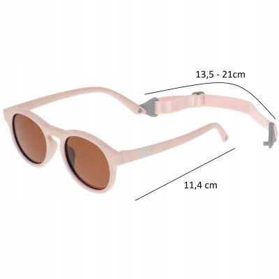 Dooky Aruba Pink – okulary dziecięce 6–36 miesięcy, polaryzacyjne, niezniszczalne, UV400, idealne na lato