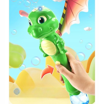 Różdżka do baniek dinozaur – światło, dźwięk, ruch – zabawa na dworze