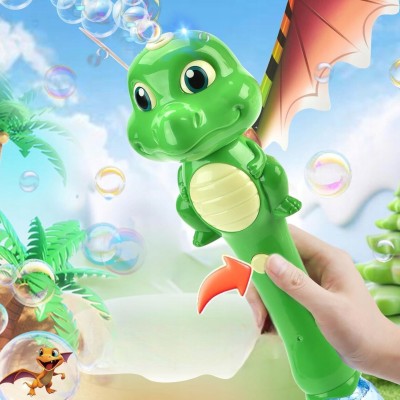 Różdżka do baniek dinozaur – światło, dźwięk, ruch – zabawa na dworze