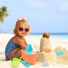 Zestaw do piasku z wiaderkiem, konewką i foremkami morskimi – kreatywna zabawa na plaży, w ogrodzie i piaskownicy