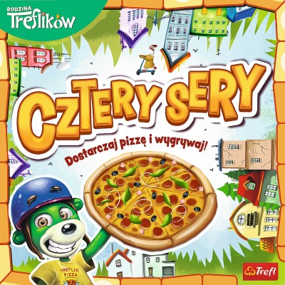 Cztery Sery z Rodziną Treflików – planszowa gra rodzinna o dostarczaniu pizzy Trefl 02282
