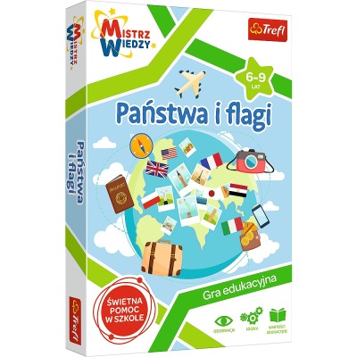 Gra edukacyjna Państwa i Flagi – poznaj świat przez zabawę | Dla dzieci 6+ Trefl 01953