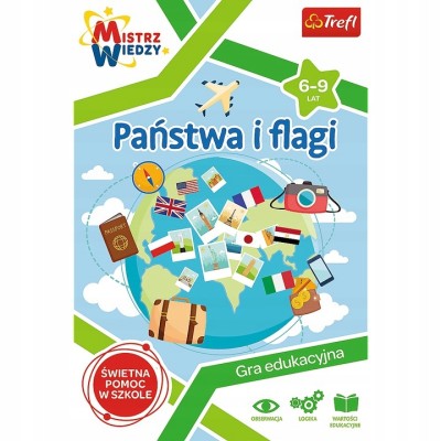 Gra edukacyjna Państwa i Flagi – poznaj świat przez zabawę | Dla dzieci 6+ Trefl 01953