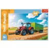 Puzzle 100 Traktor z przyczepą Trefl 16494