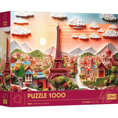Puzzle z efektem 3D 1000 elementów 40-lecie Paryż Trefl 40044 Puzzle z efektem 3D 1000 elementów 40-lecie Paryż Trefl 40044