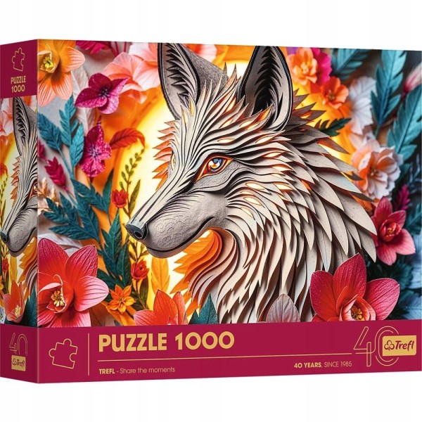 Puzzle z efektem 3D 1000 elementów 40-lecie Wilk Trefl 40041
