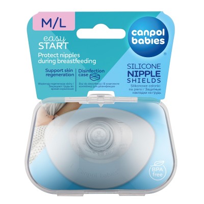 Canpol babies silikonowe osłonki piersi EasyStart M/L 2 szt. 18/603 Canpol babies silikonowe osłonki piersi EasyStart M/L 2 szt. 18/603
