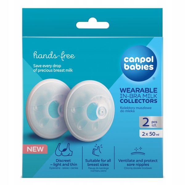 Canpol babies Kolektory mleka - muszle laktacyjne, 2 szt. do 50ml 1/700