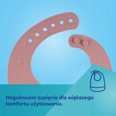 Śliniak silikonowy Canpol babies z kieszonką DOTS - łatwe i czyste posiłki Śliniak silikonowy Canpol babies z kieszonką DOTS - łatwe i czyste posiłki