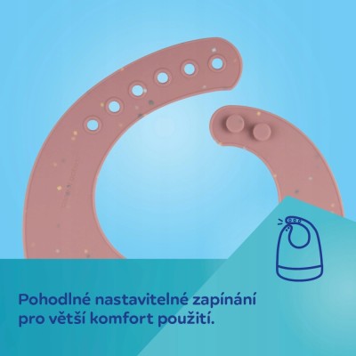 Śliniak silikonowy Canpol babies z kieszonką DOTS- wodoodporny i regulowany Śliniak silikonowy Canpol babies z kieszonką DOTS- wodoodporny i regulowany