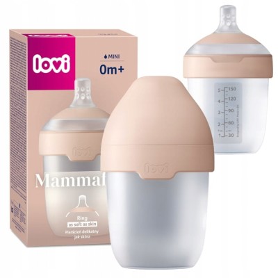 Butelka do karmienia LOVI Mammafeel 150ml ze smoczkiem dynamicznym 0m+ Butelka do karmienia LOVI Mammafeel 150ml ze smoczkiem dynamicznym 0m+