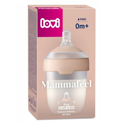 Butelka do karmienia LOVI Mammafeel 150ml ze smoczkiem dynamicznym 0m+ Butelka do karmienia LOVI Mammafeel 150ml ze smoczkiem dynamicznym 0m+